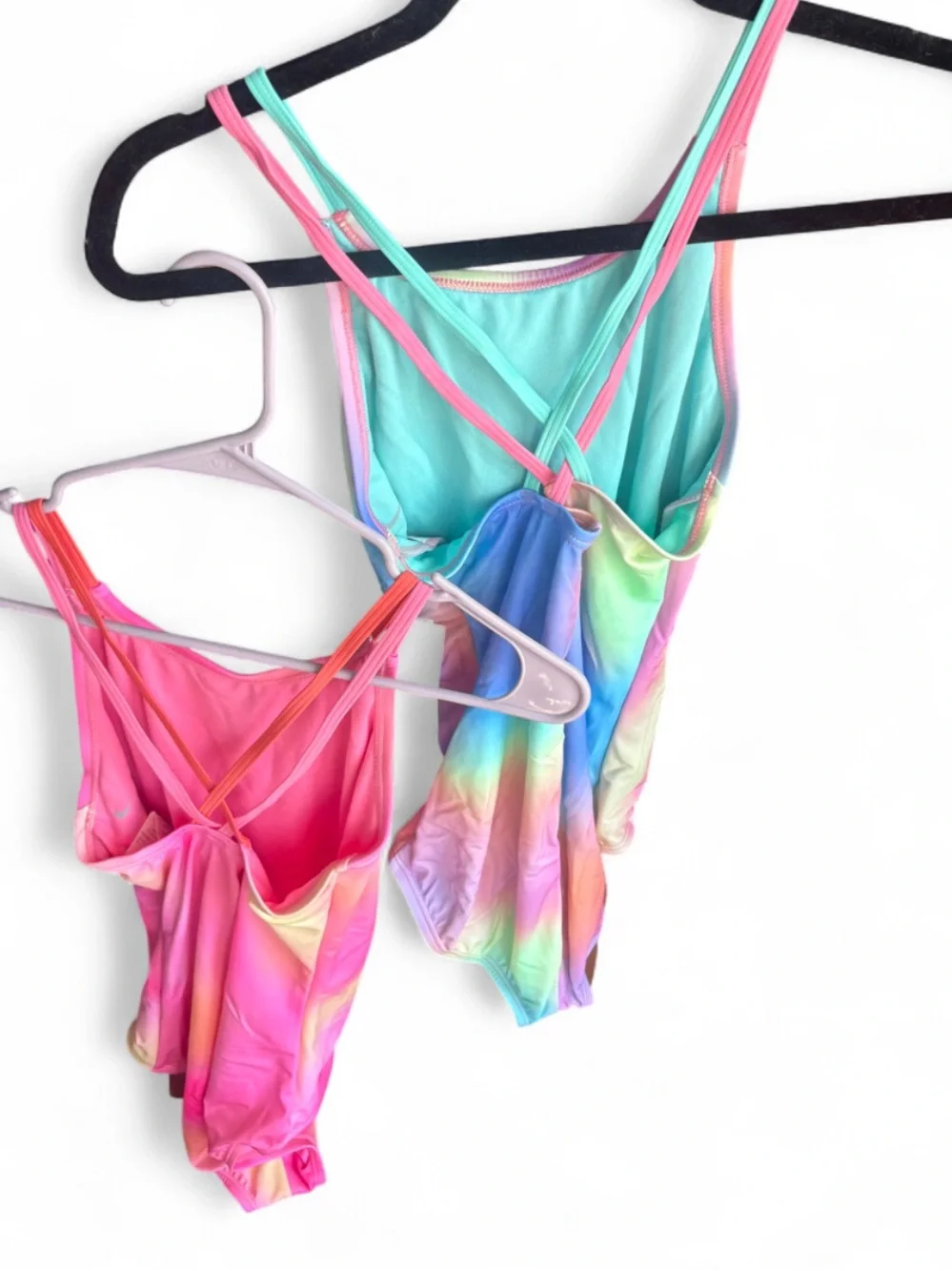 NIKE tie dye one-piece athletic swimwear girls swimming suit colorful bikini XL